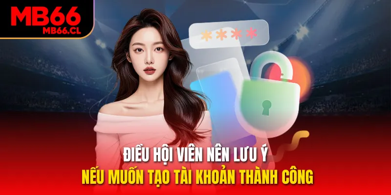 Điều hội viên nên lưu ý nếu muốn tạo tài khoản thành công